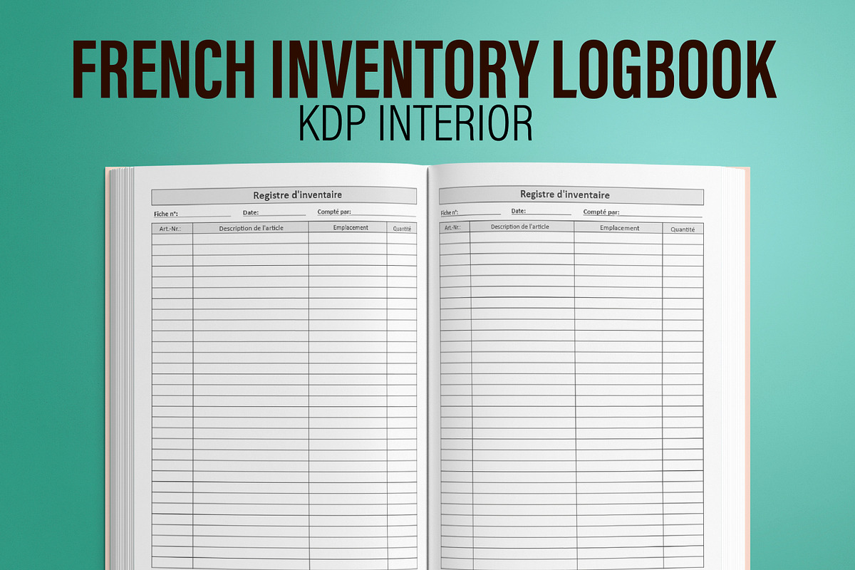 French Inventary Logbook Interior, a Templates & Theme by MatiArtShop (Photo 1 of 2)