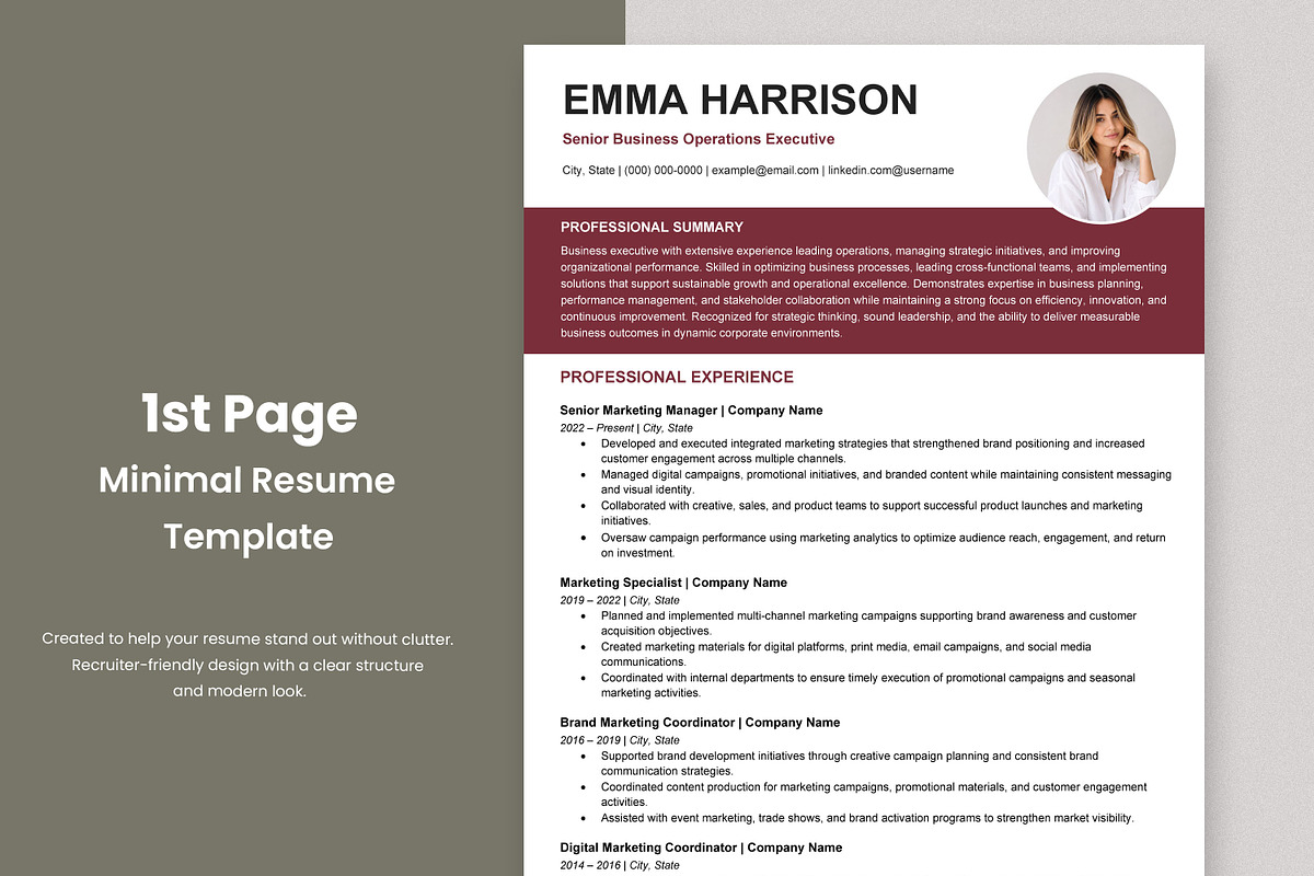 Resume Template, a Resume Template by Anjum Ilyas (Photo 2 of 6)