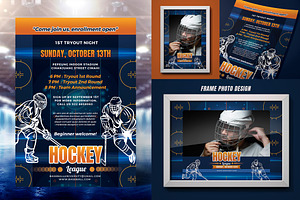 Ice Hockey Tryout Flyer, a Flyer Template by Aarley Kaiven
