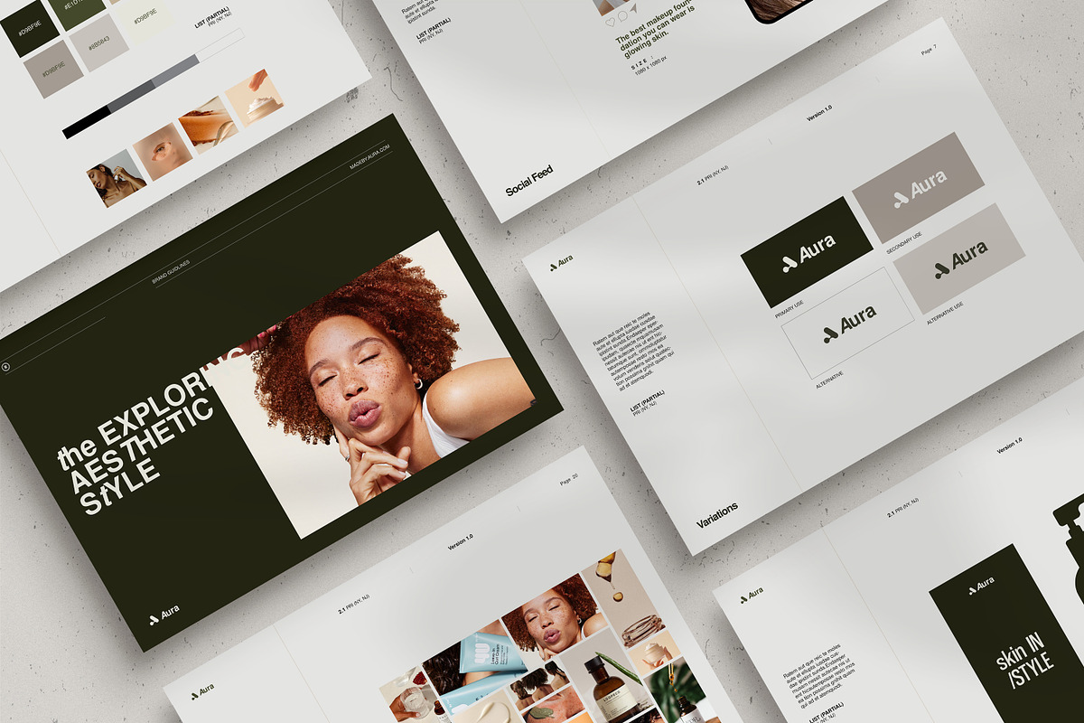 Aura / Brand Guidelines, a Brochure Template by Studio Elevate (Photo 1 of 11)