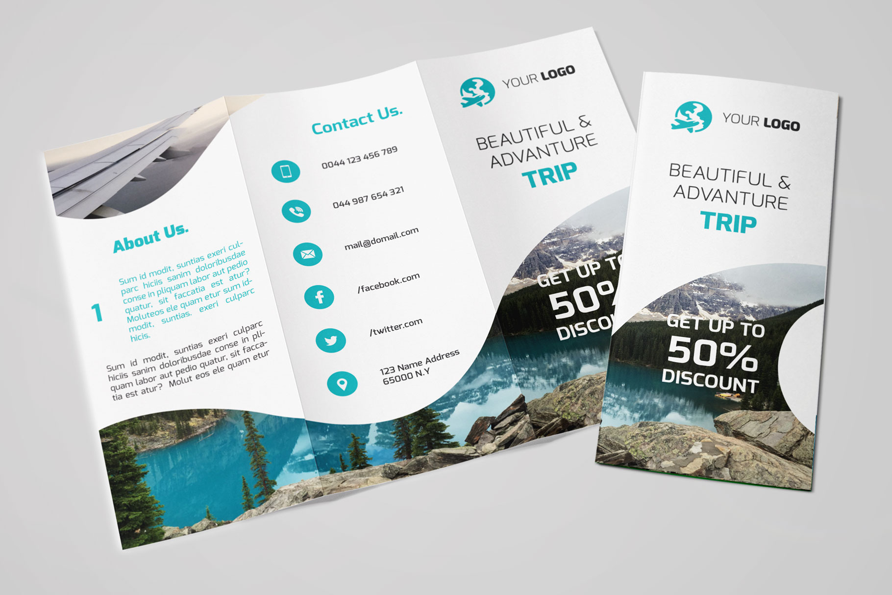 Travel Tri-Fold Brochure, a Brochure Template by UNIK Agency