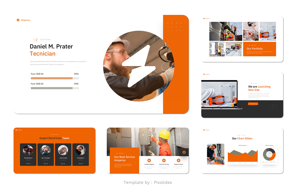 Electrician & Electrical PowerPoint, a Presentation Template by Pixslides (Photo 3 of 4)