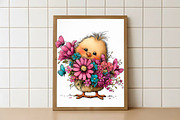 Whimsical Mothers Day Chickens, an Animal Illustration by Watercolor design (Thumbnail 5 of 6)