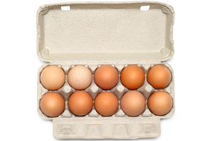 Eggs in the box, a Photo by saiko3p
