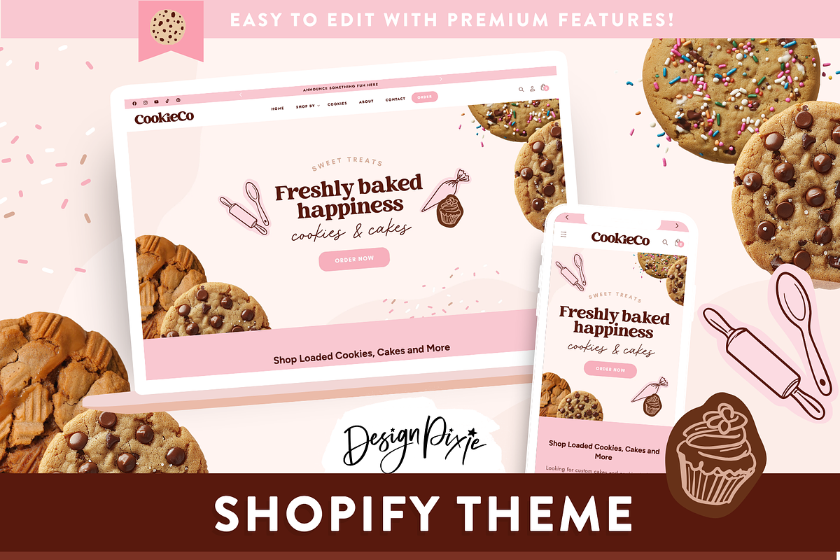 Bakery Shopify Theme | Cookie, a Shopify Template by Design Pixie (Photo 1 of 11)
