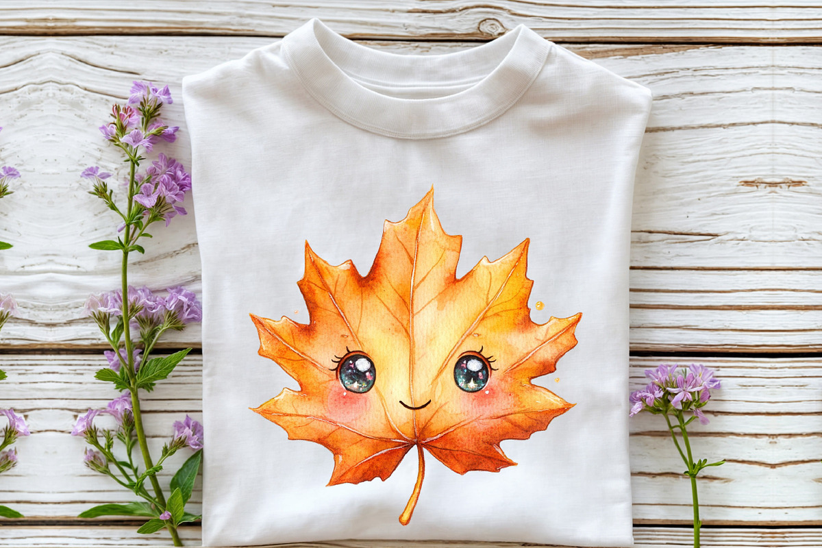 Watercolor Kawaii Autumn Clipart, an Illustration by Rose Art (Photo 4 of 7)