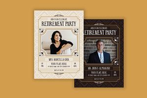 Vintage Retirement Party Invitation