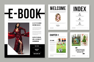 Modern E-book Design Template, an UI Kit Template by ContestDesign