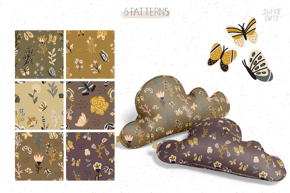 Cute Butterfly 120+ elements, a Decorative Illustration by BAGIRA | Studio (Photo 7 of 9)