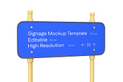 Editable Signage Mockup Template, a Product Mockup by graphypix (Thumbnail 1 of 4)