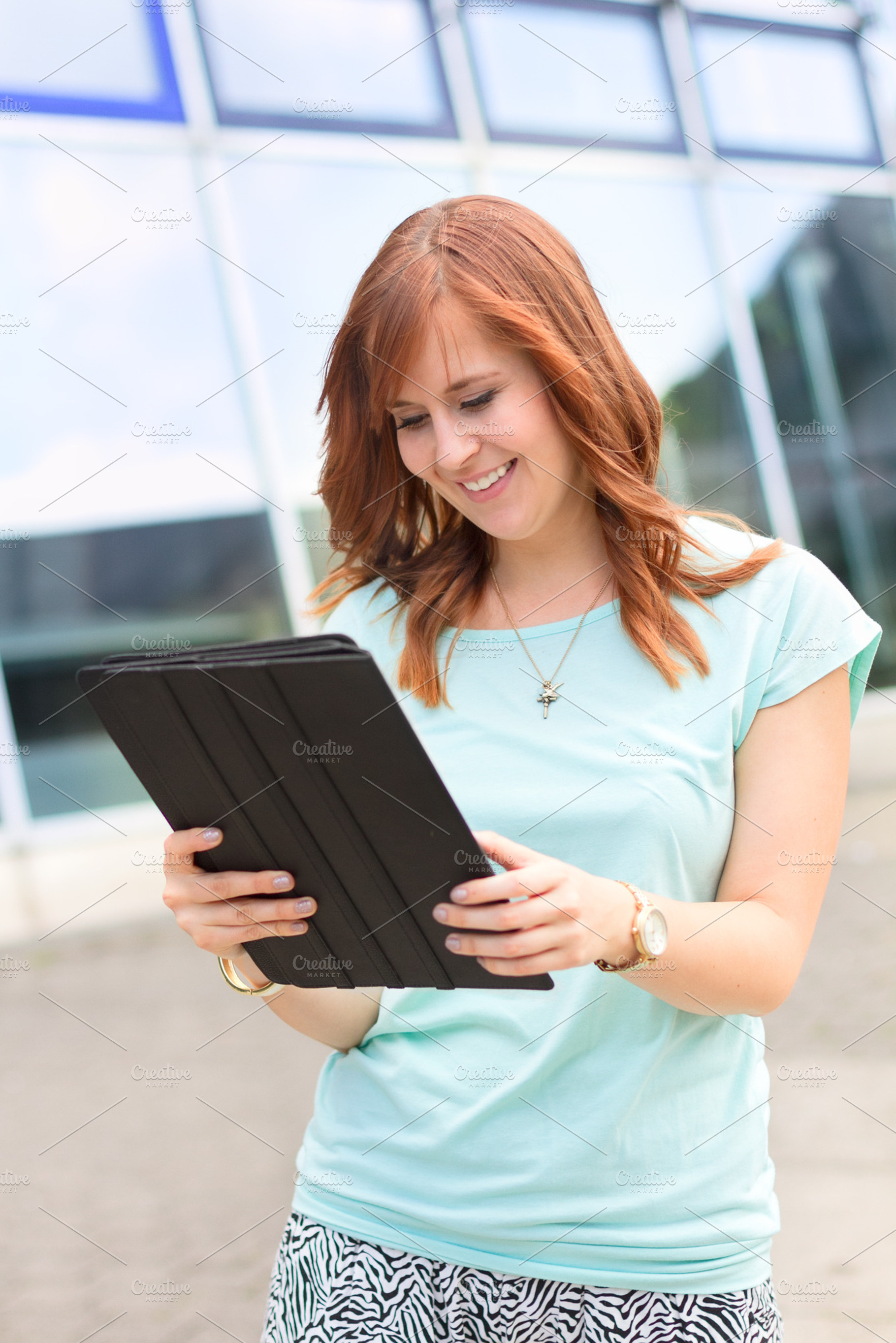 Woman With Tablet Stock Picture