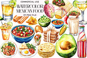 Watercolor Mexican Food Clipart, an Illustration by Daily.Designs (Thumbnail 1 of 5)