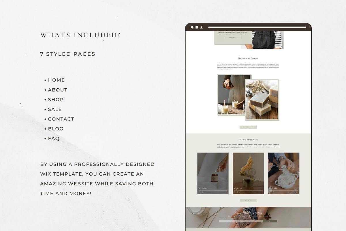 Wix Website Template - Ecommerce, a Wix Template by Nes Design Co (Photo 6 of 9)