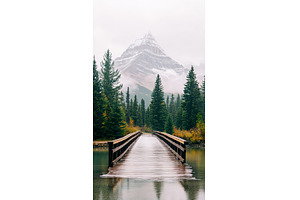 Mountain Overlook flooded Wooden, a Nature Photo by Lermont51