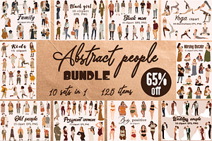 Abstract People Clipart Bundle