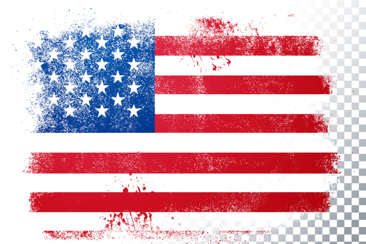 Vintage Grunge Texture Flag Of USA, a Texture Graphic by Black White Mouse Design