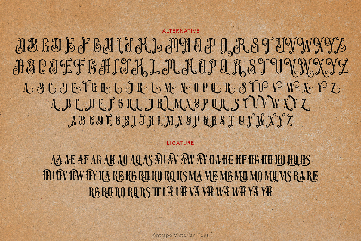 Antrapo Victorian Font, a Serif Font by TypeClassHeroes (Photo 9 of 10)