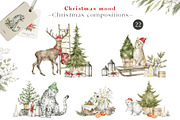 Christmas Mood. Winter animals, an Animal Illustration by Kreker Kate (Thumbnail 2 of 12)