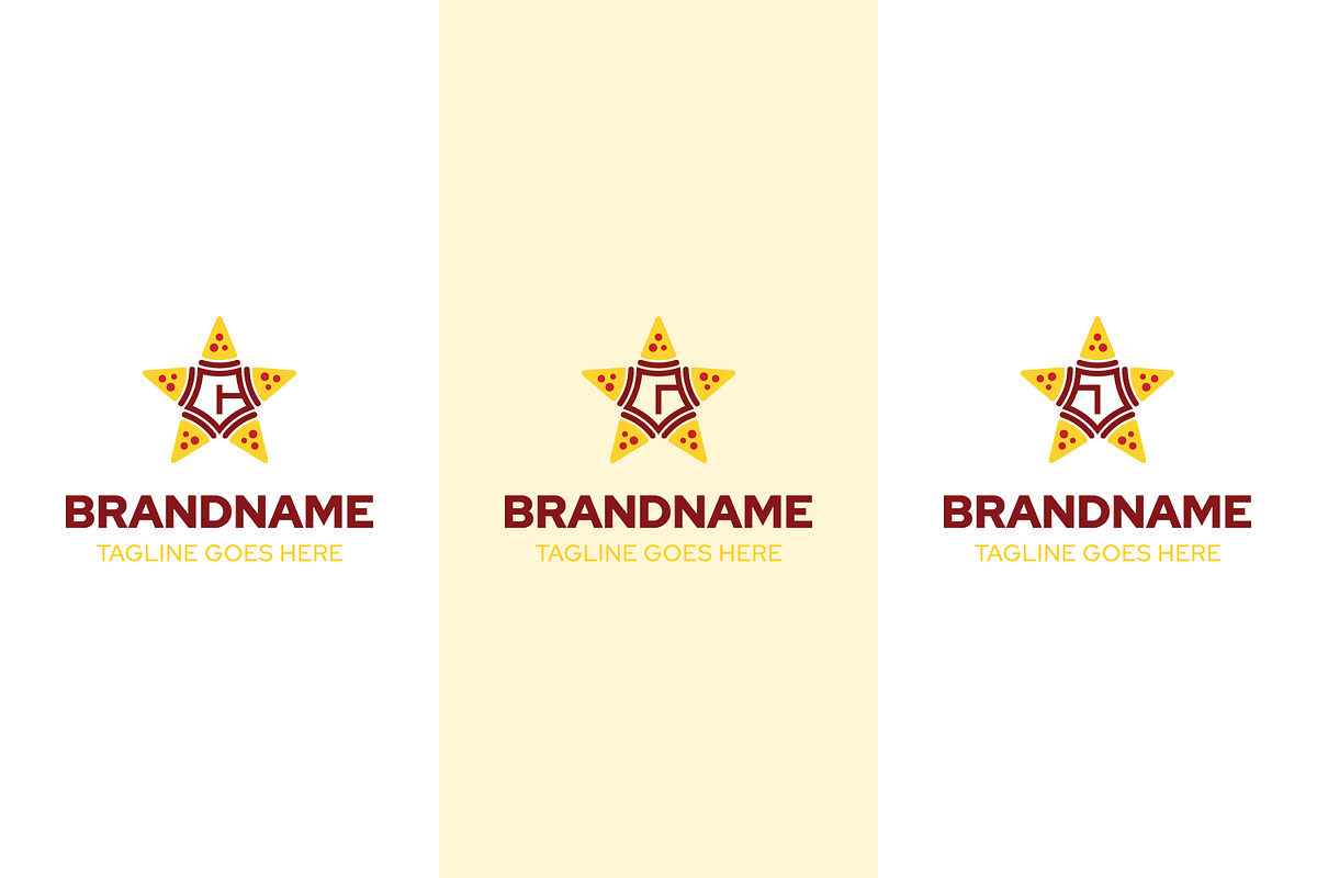 Letter C G J Pizza Star Logo Set, a Branding & Logo Template by Pray Art Design Studio (Photo 1 of 2)