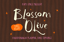 Blossom Olive Font Duo