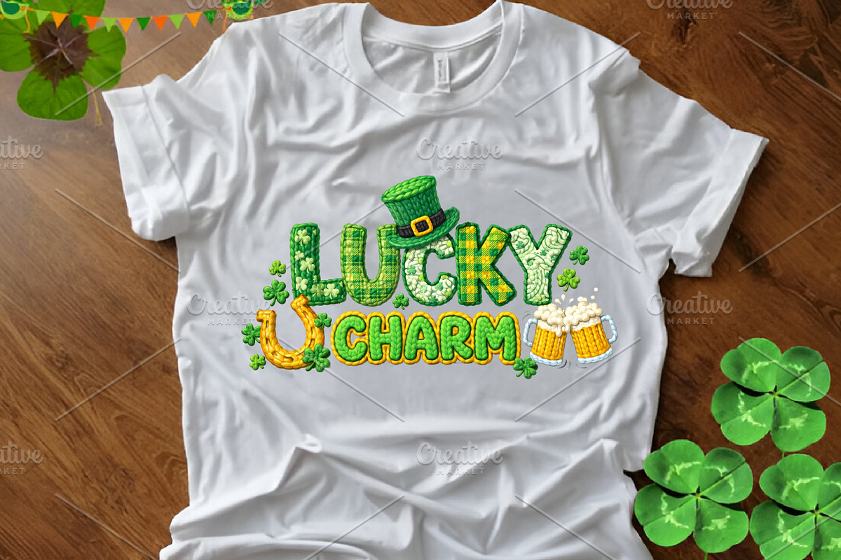 Crochet LUCKY St. Patrick's Day PNG, an Illustration by Canvas Craft (Photo 4 of 4)