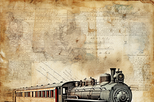 Vintage Train Scrapbook