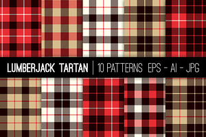 Vector Lumberjack Tartan Patterns