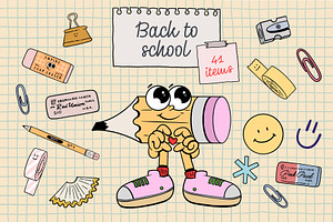 Back To School Clipart Collection, an Education Illustration by Alina Sh