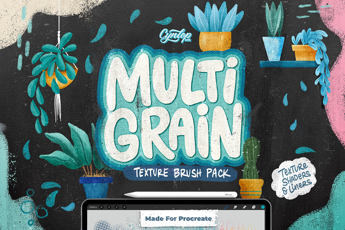 MultiGrain Procreate Brush Set, a Brush Add-On by Cynlop Ink (Photo 1 of 9)