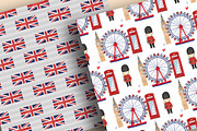 Watercolor I love London digital pap, a Pattern Graphic by designloverstudio (Thumbnail 4 of 7)
