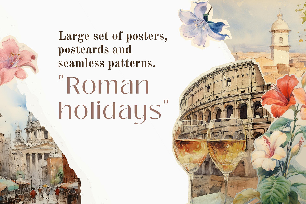 Roman holidays. Big set., an Object Illustration by DariKa (Photo 1 of 13)