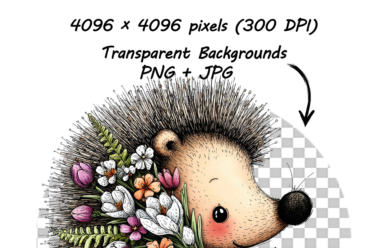 Whimsical Animals Floral Clipart, a Graphic by one-touch (Photo 6 of 18)