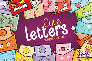 Cute Letters Cartoon Characters
