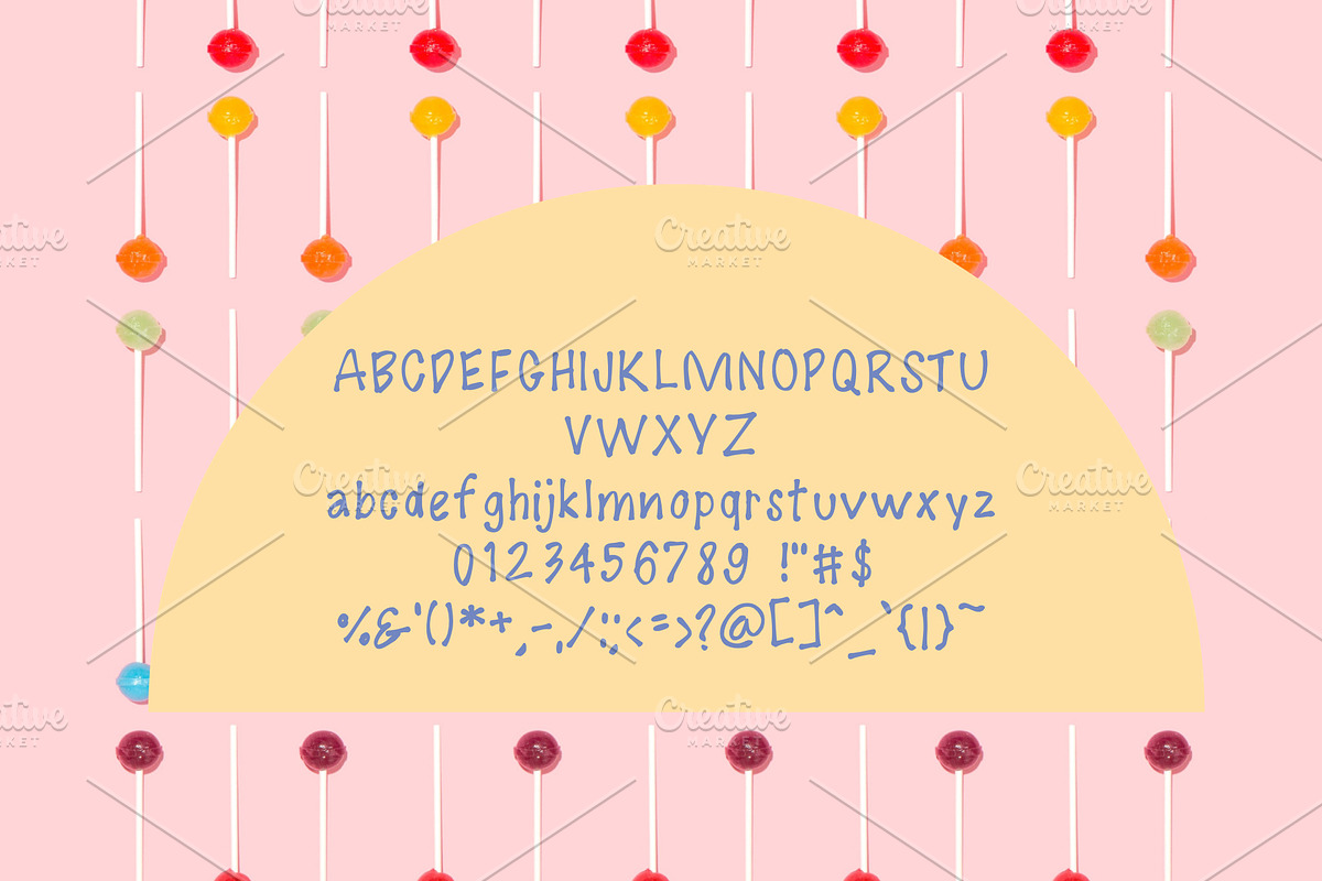 Lollipop cute handwritten font, a Script Font by Nuchylee Photo (Photo 2 of 5)