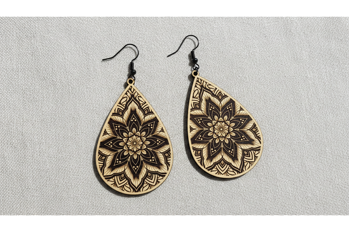 Ornament Dangle Earring Set, a Graphic by hafijul (Photo 10 of 11)