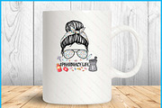 Pharmacy Life Pharmacy Mom Messy Bun, a Graphic by Creativeusart (Thumbnail 2 of 4)