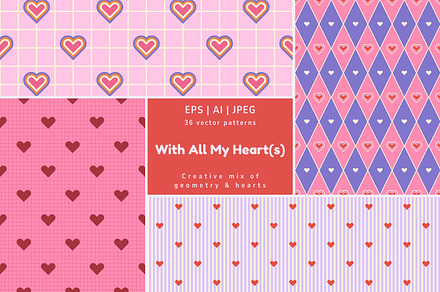 Geometric & Hearts Patterns