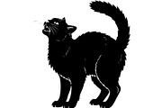 Cute Cat Silhouette Mega Vector Bund, an Animal Illustration by Designer_Momina (Thumbnail 17 of 34)
