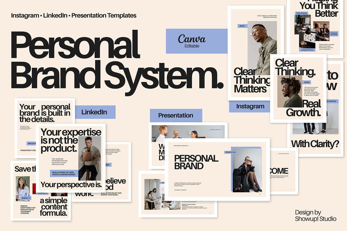 Personal Brand Canva Template Bundle, a Social Media Template by ShowUp! Studio (Photo 1 of 7)