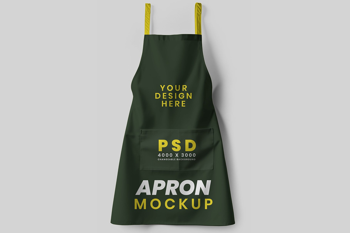 Apron Mockup Design, a Household Mockup by DigitAuras (Photo 4 of 6)
