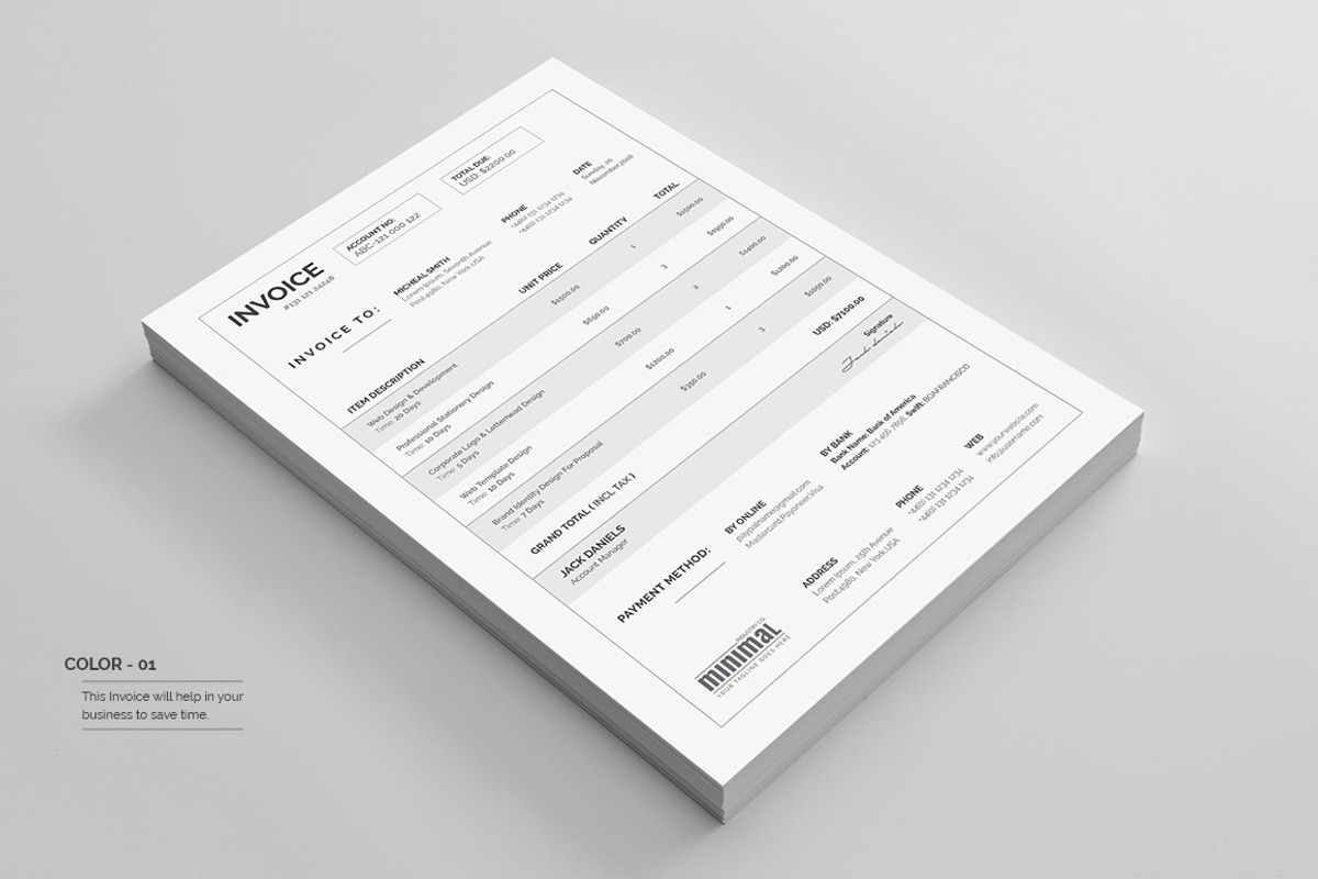 Invoice, a Stationery Template by deviserpark (Photo 2 of 4)