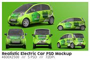 Realistic Electric Car PSD Mockup, an Advertising Mockup by Sinlatown (Thumbnail 1 of 6)