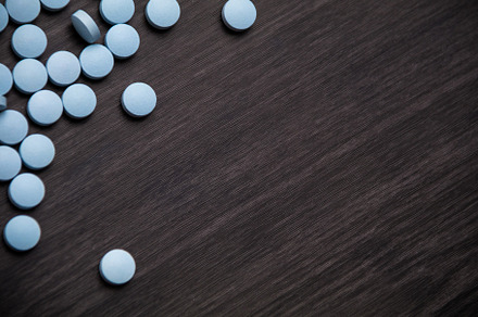 Medication blue pills with copy spac, a Background Photo by Daniel Megias