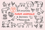 FARM ANIMALS, an Animal Illustration by IPVector (Thumbnail 1 of 8)