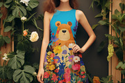 Bear in the Flower Thicket, an Animal Illustration by yahu88studio (Thumbnail 6 of 6)