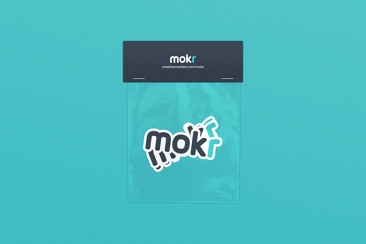 Logo Die Cut Sticker Mockup, a Merchandise Mockup by Mokr (Photo 3 of 5)