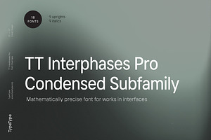 TT Interphases Pro Condensed, a Sans Serif Font by TypeType