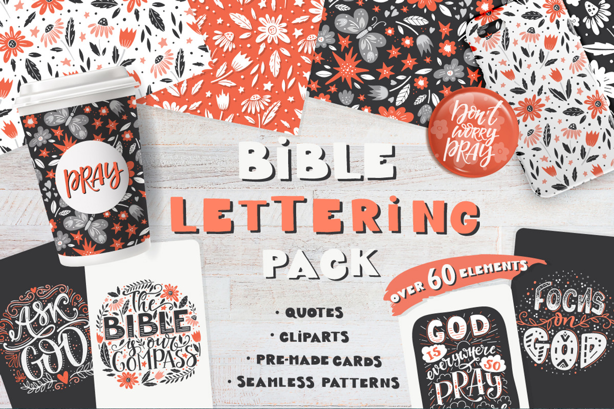 Bible lettering PACK, an Object Graphic by DariSmartArt