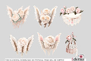 Vintage Romantic Decorations Clipart, a Decorative Illustration by EdeniaArtStudio (Thumbnail 3 of 5)