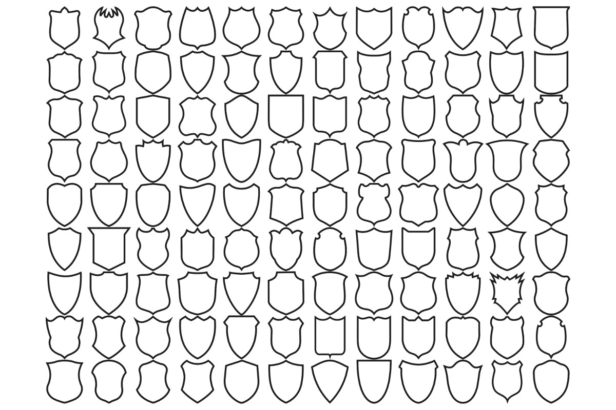 Shields Set 1 Procreate Brush Stamps, a Brush Add-On by Disasterology Ink (Photo 4 of 10)